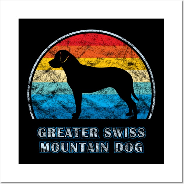 Greater Swiss Mountain Dog Vintage Design Wall Art by millersye